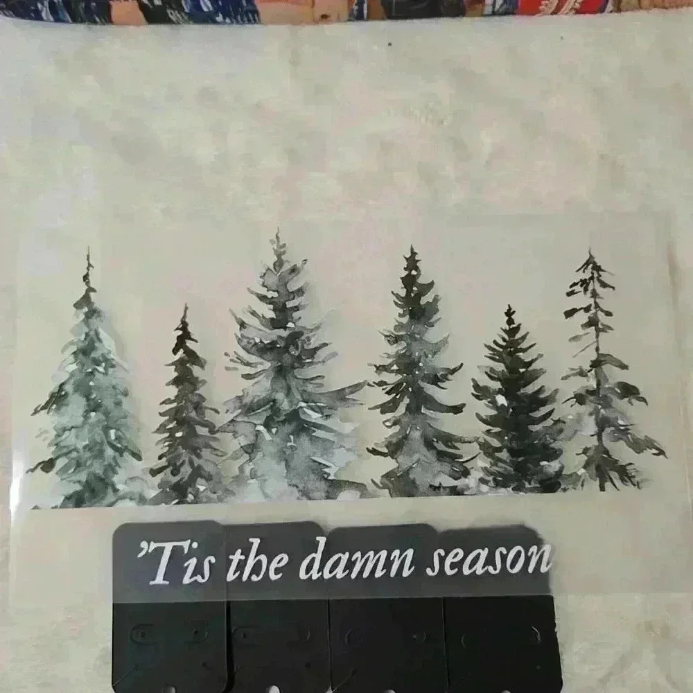 Taylor Swift Green and White Christmas Tree 'Tis The Damn Season DTF Transfer - Picture 2 of 2